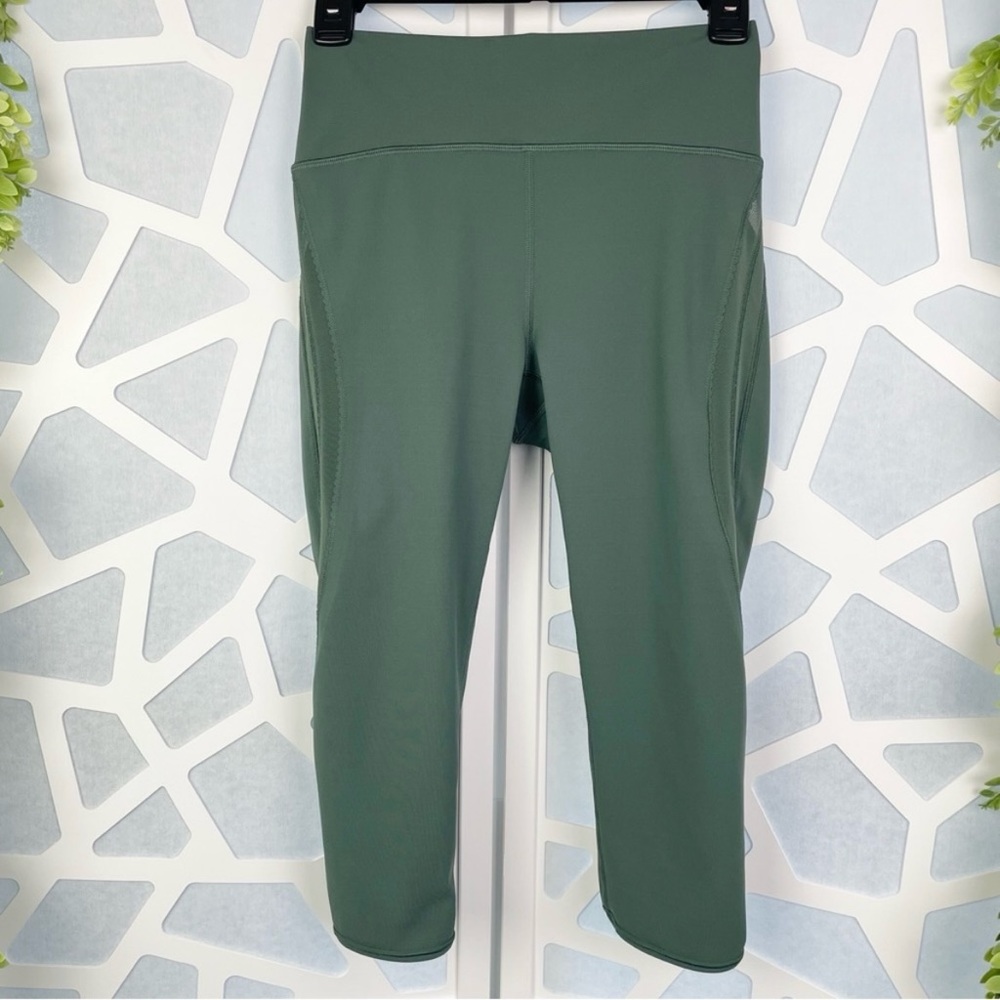 Lululemon Sun Setter Crop Dark Forest Green Full On Luxtreme Leggings